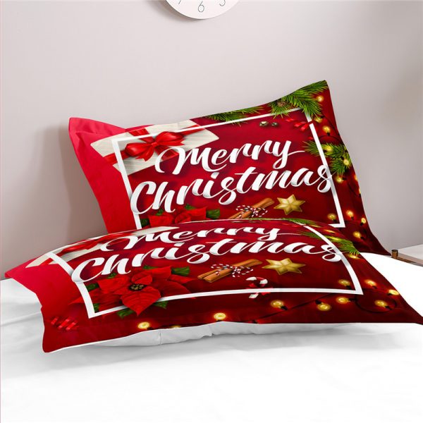 3D Printing Christmas Home Textile Three-piece Bedding - Image 3