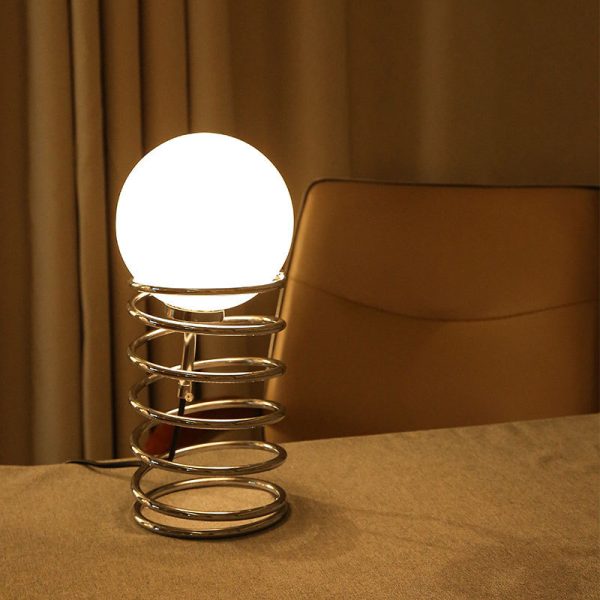 Metal Spring Decorative Bedside Table Lamp - Image 5