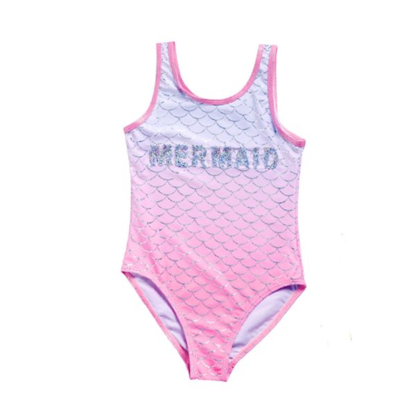 Girls One-piece Swimsuit Cute Fish Scales - Image 5