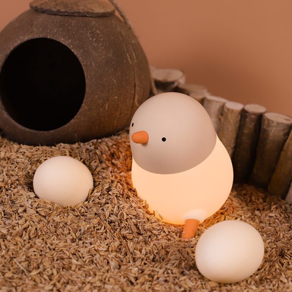 Pecking Rice Chicken Small Night Light Bedroom Bedside Lamp Charging - Image 4