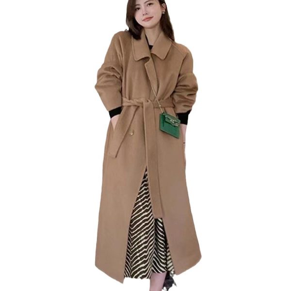 Gentle Hepburn Style Autumn And Winter Woolen Coat - Image 6