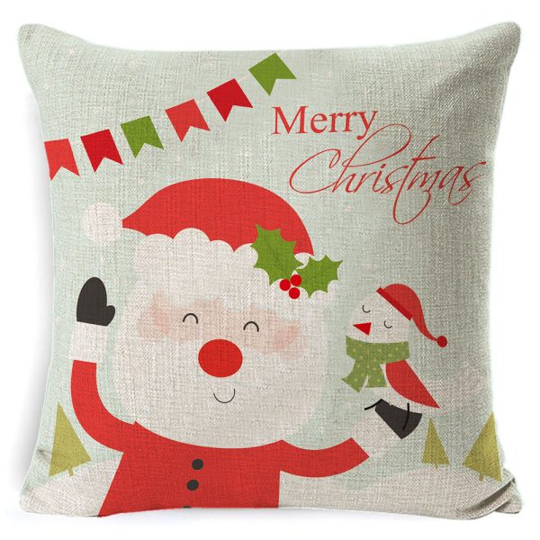 Christmas Pillow Cover Amazon New Linen Super Soft And Short Plush Cushion Seat Cushion - Image 4