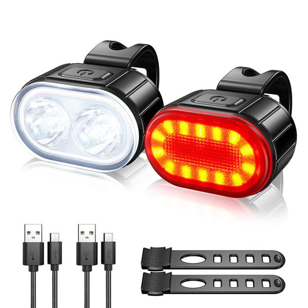 Helmet Road Bike Headlight Tail Light Set - Image 4