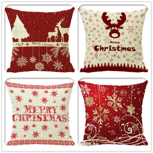 Christmas Fashion Minimalist Print Sofa Pillow Cover - Image 5