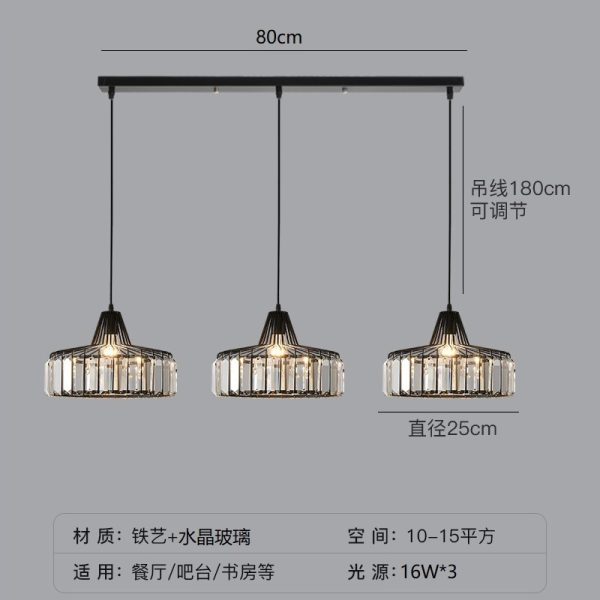 Simple Modern Light Luxury Crystal Creative Sun Lamp Bedroom Bedside Small Droplight - Image 10