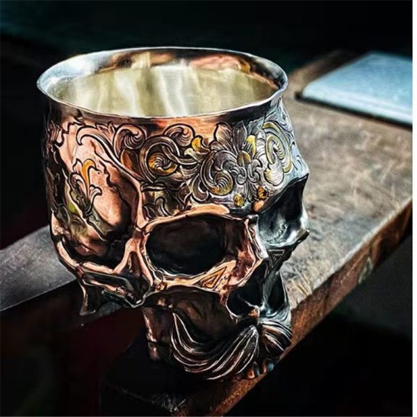 Creative Gothic Alloy Sculpted Drink Cup