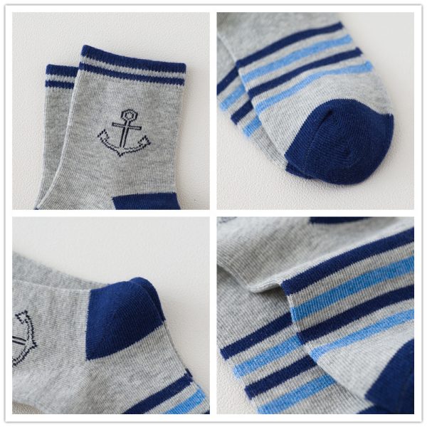 Spring And Autumn Cartoon Ship Boy Socks - Image 5