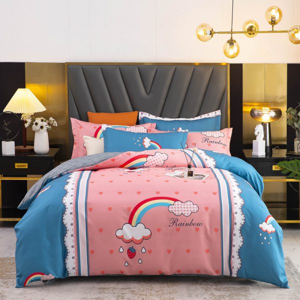 Thickened Brushed Four-piece Winter Bed Sheet And Duvet Cover Three-piece Bedding Set - Image 4