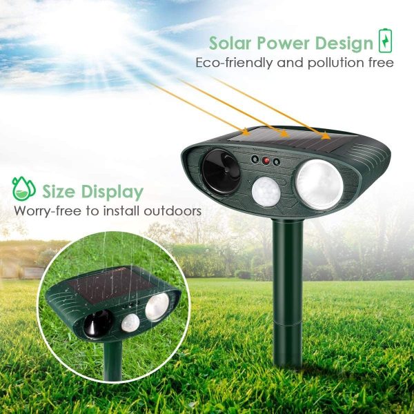 Outdoor Solar-powered Animal Repeller Strobe Light Light - Image 4