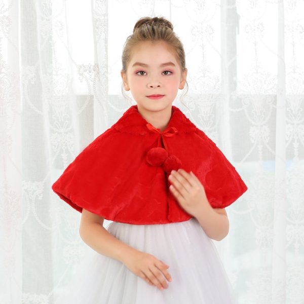 Children's Cape Fur Shawl Show Going Out - Image 7