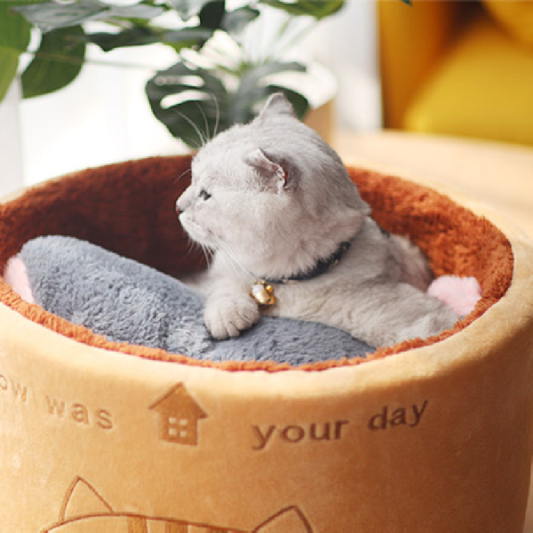 Cute Design round Plush Creative Pet Nest - Image 4