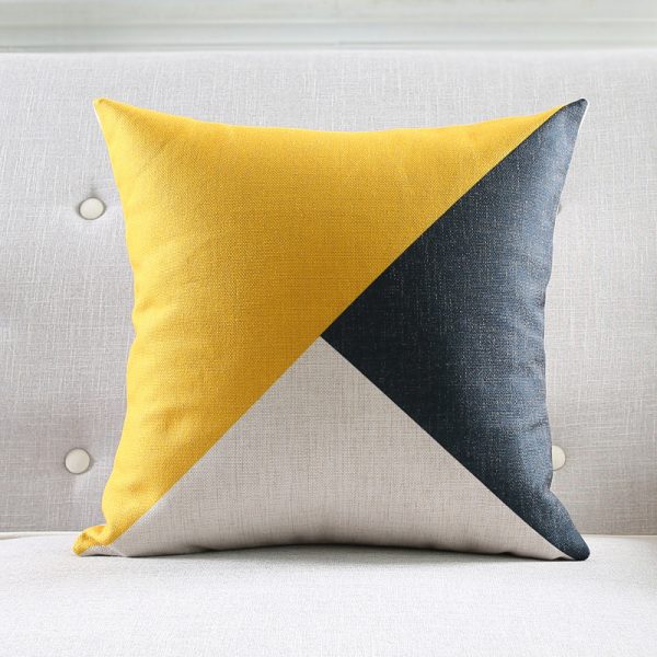 Cotton Linen Throw Pillow, Lumbar Pad, Decorative Furnishing Pillow, Car Lumbar Support - Image 4