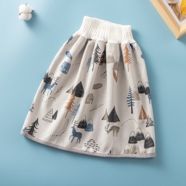 Waterproof Skirt Children's Absorbent Leak-proof High Waist - Image 7