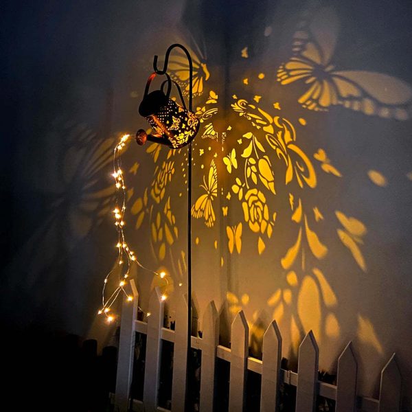 Solar Kettle Lamp Butterfly Pattern Iron Lamp - Image 2