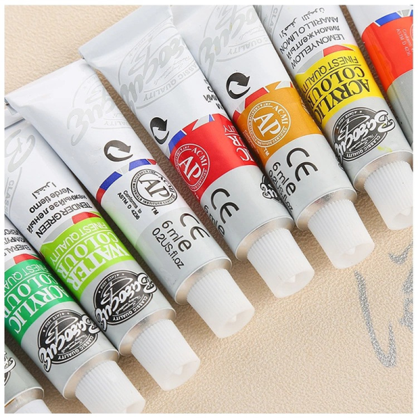 12 Colors 6Ml Gouache Paint Set Beginners DIY Art Supplies - Image 2