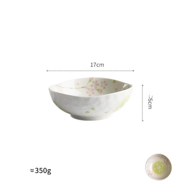 Salad Dishes Soup Bowl Noodle Bowl Household Ceramic Tableware Dessert Fruit Plate - Image 5