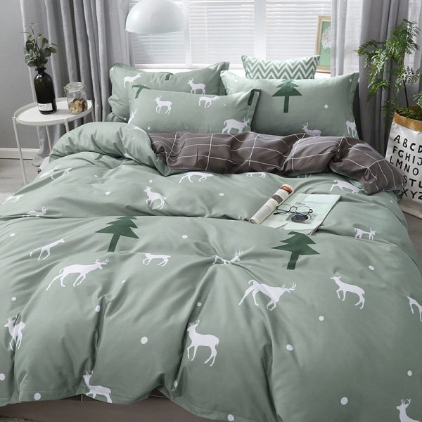 Cartoon Bear Four-piece Quilt Cover Sheet Bedding - Image 6