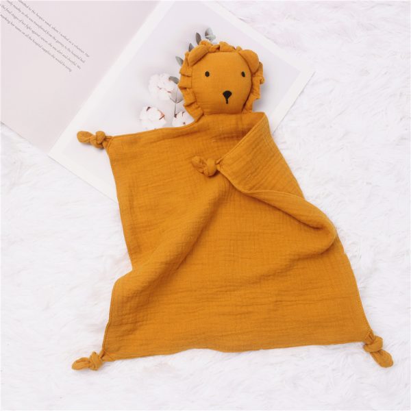 INS Wind Baby Cotton Gauze Comfort Towel Muslin Baby Sleeping Doll Lion Saliva Towel - Image 6