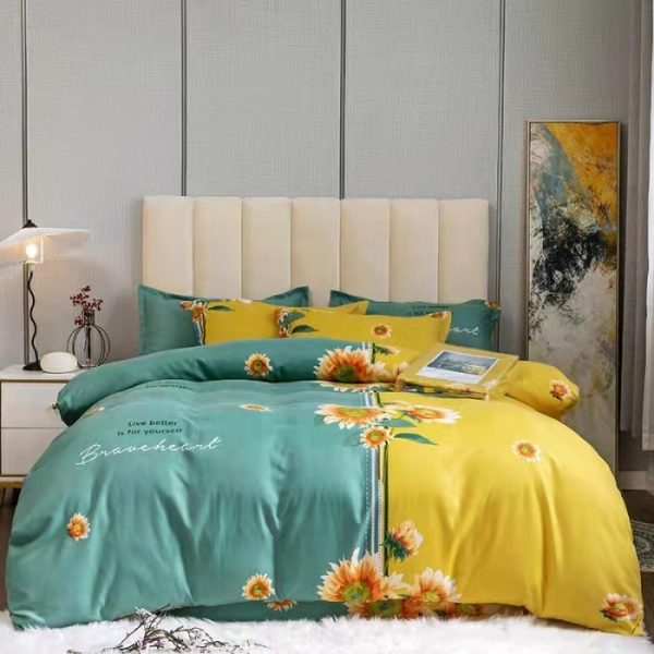 Thickened Brushed Four-piece Winter Bed Sheet And Duvet Cover Three-piece Bedding Set - Image 7