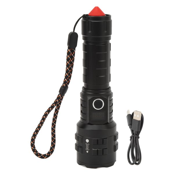 LED Flashlight Strong Light Type C Rechargeable Waterproof Drop Resistant Portable Flashlight for Outdoor Camping Emergency