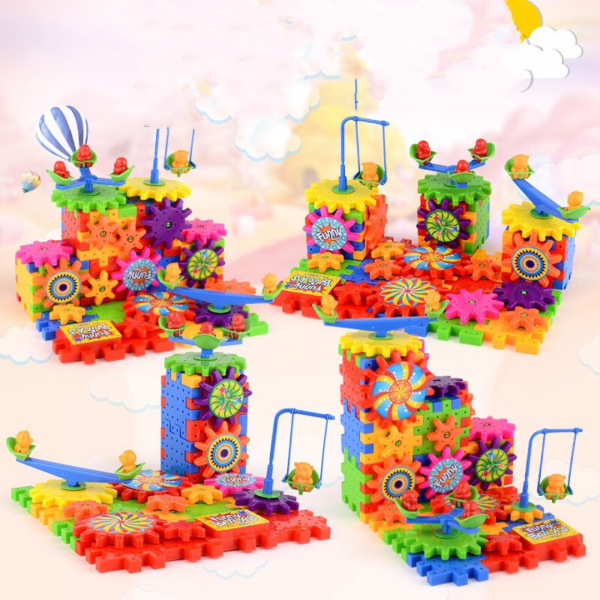 Electric Gears 3D Model Building Kits Plastic Brick Blocks Educational Toys for Kids - Image 4