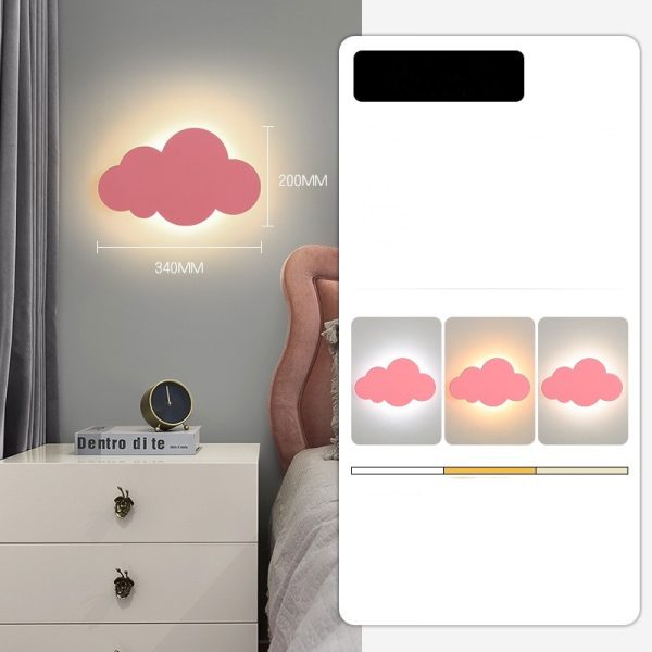 Creative Wall Lamp Bedside Lamp Bedroom Simple Modern Cartoon Clouds - Image 5