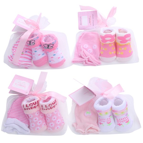 Cute Cartoon Striped Baby Socks Set - Image 2