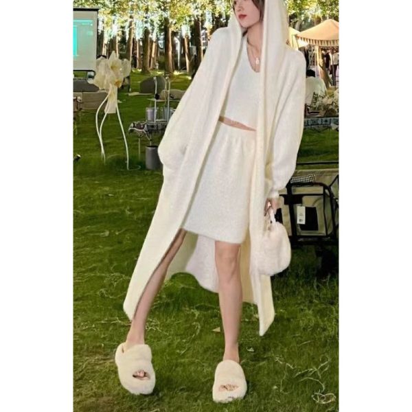 Hooded Cardigan Early Autumn New Soft Glutinous Simple Coat - Image 6