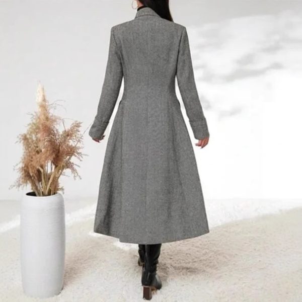 Women's Single-breasted Long-cut Coat - Image 3