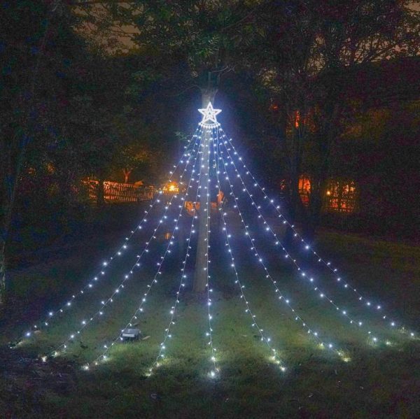 LED Five-pointed Star Waterfall Light To Decorate The Courtyard Outdoor - Image 6