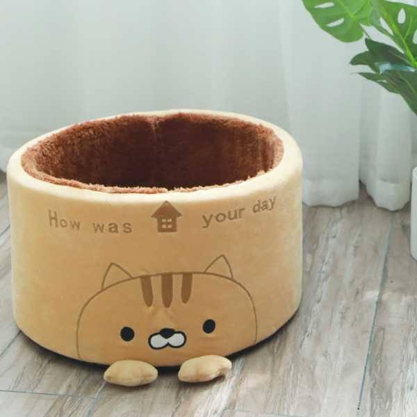 Cute Design round Plush Creative Pet Nest - Image 5