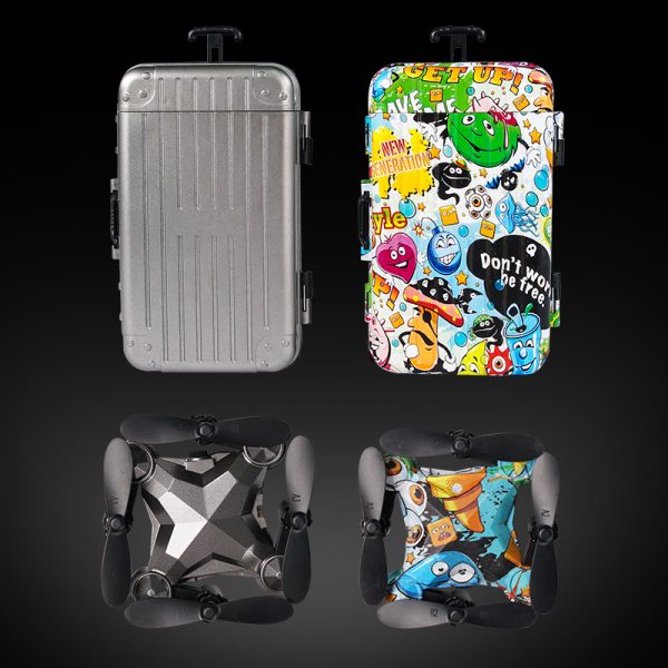 New Luggage Box Storage Box Folding Mini UAV Aerial Photography Remote Control Four Axis Children's Toys Drone - Image 7