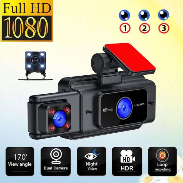 3 Lens Video Driving Recorder