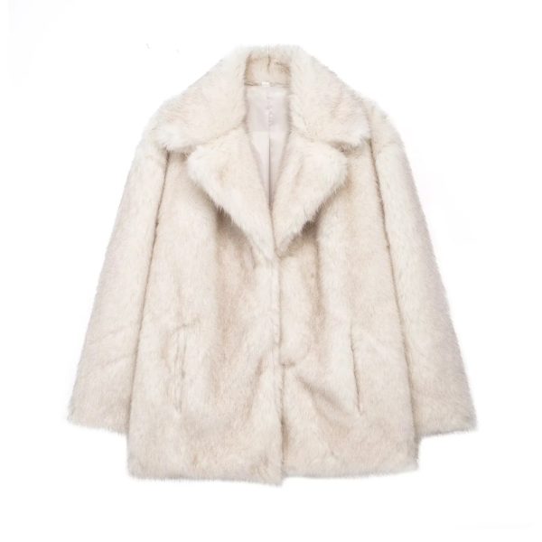 Fox Fur Jacket Suit Collar Loose Fur Coat Mid-length Plus Size Women's Fur Coat - Image 6