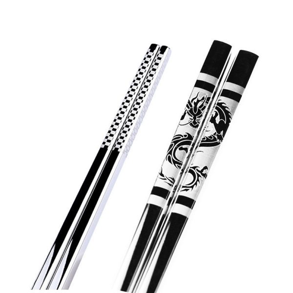 Household Laser Non-slip Hollow Square Chopsticks - Image 2