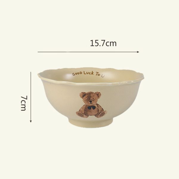 Ins Bear Ceramic Tableware Set - Image 4