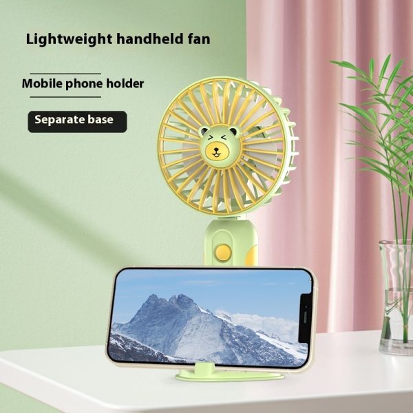 New Summer Cartoon Handheld Mini Usb Rechargeable Fan Desktop Stand - Image 3