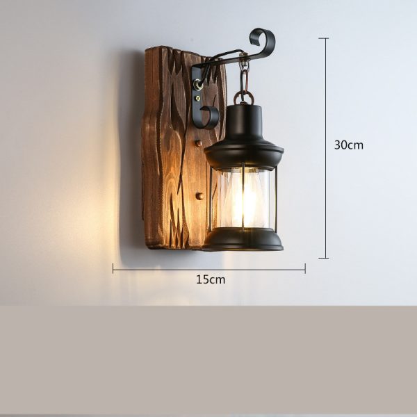 Chinese Antique Bamboo Art Personality Pastoral Simple Aisle Wall Lamp - Image 5