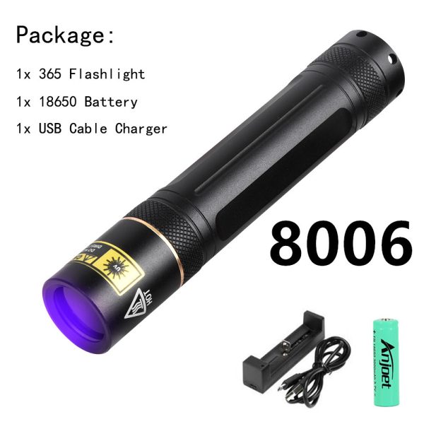 Y36 365nm 8006 365nm UV Fluorescent Agent Detection Woods Lamp Flashlight - Image 9