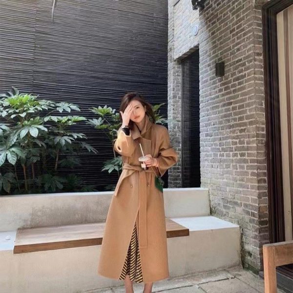 Gentle Hepburn Style Autumn And Winter Woolen Coat - Image 5