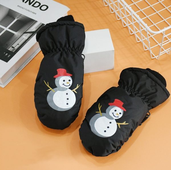 Children's Thick Warm And Waterproof Ski Gloves - Image 4