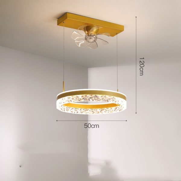 The New Ceiling Light Invisible Fan Scandinavian Light Luxury Ceiling Fan Light - Image 2