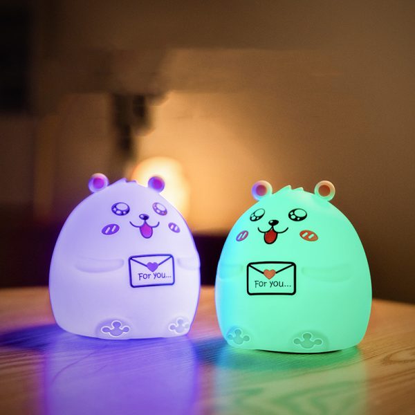 Colorful Bear Silicone Night Light Bedroom Bedside - Image 2