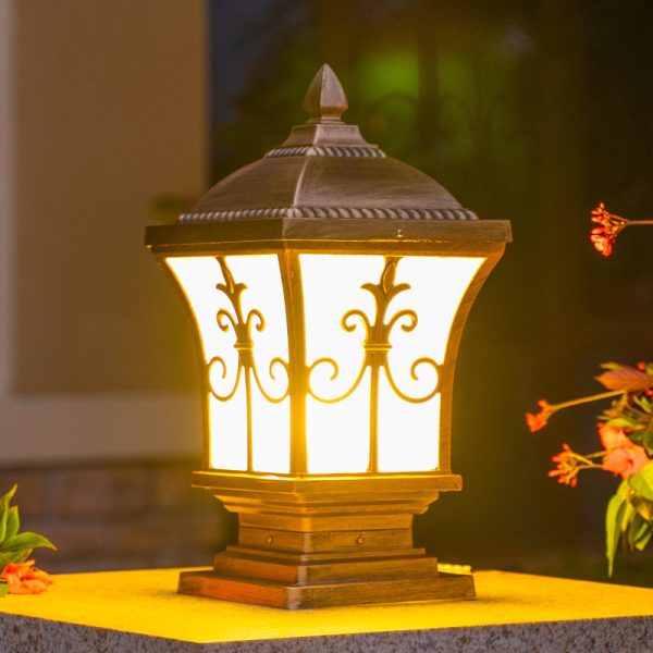 Solar Column Headlights Garden Wall Lights - Image 3