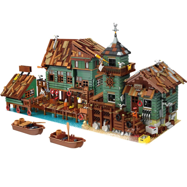 Blocks Bricks Old Fishing House Series Captain'S Wharf Toys for Kids Christmas Gifts - Image 5