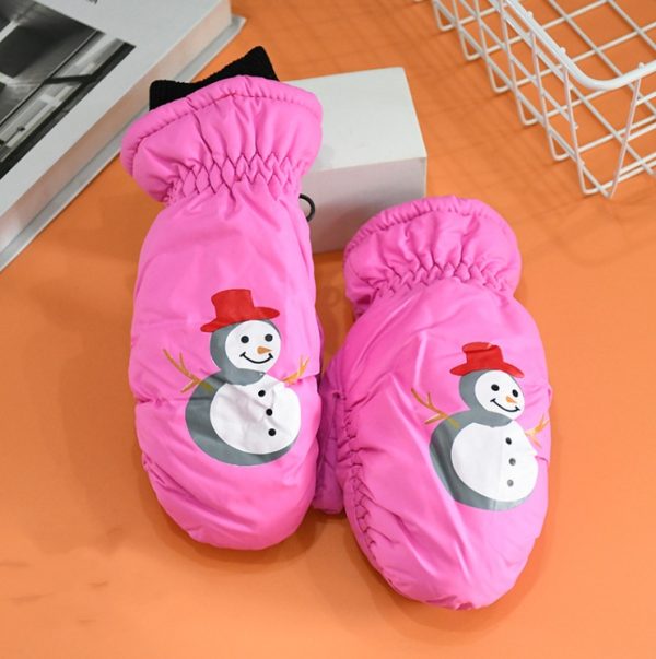 Children's Thick Warm And Waterproof Ski Gloves - Image 6