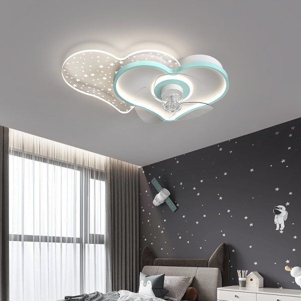 Love Fan And Chandelier In Children's Room - Image 4