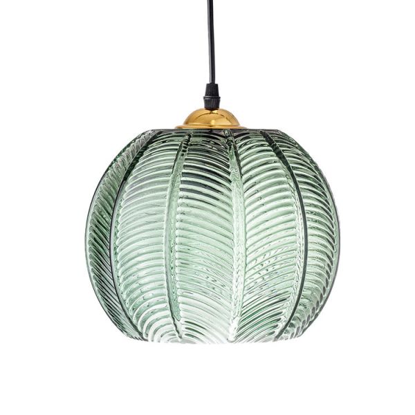 Green Tree Leaf Pattern Glass Chandelier Dining Room Light - Image 3