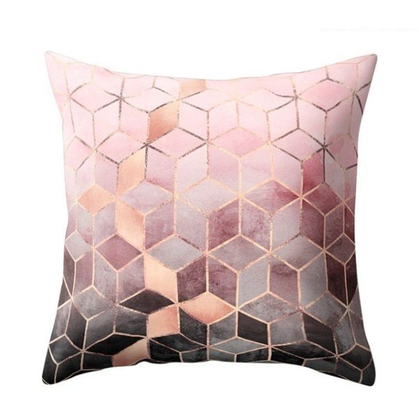 Geometric Polyester Fiber Pillow Cover - Image 4