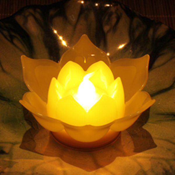 Electronic Plastic Big Lotus With Battery Lamp - Image 3